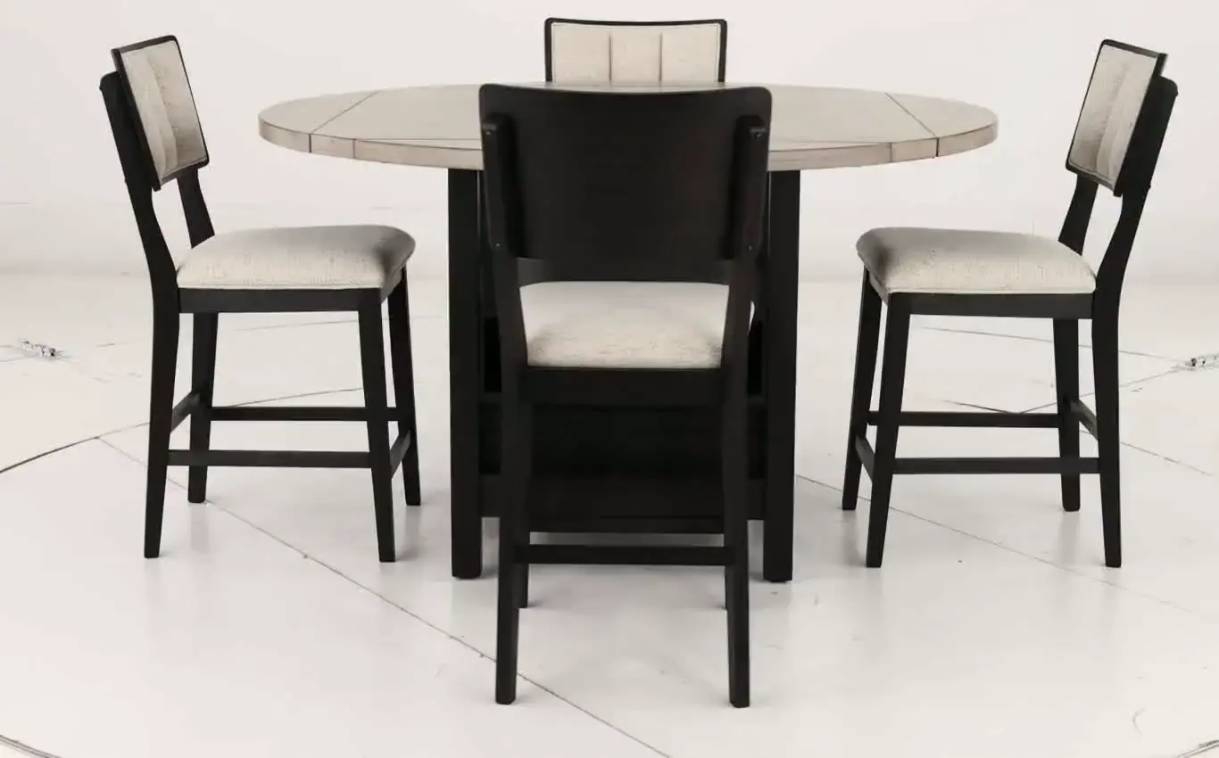 Cline Two-Tone Gray Counter Height 5 Piece Dining Set-8