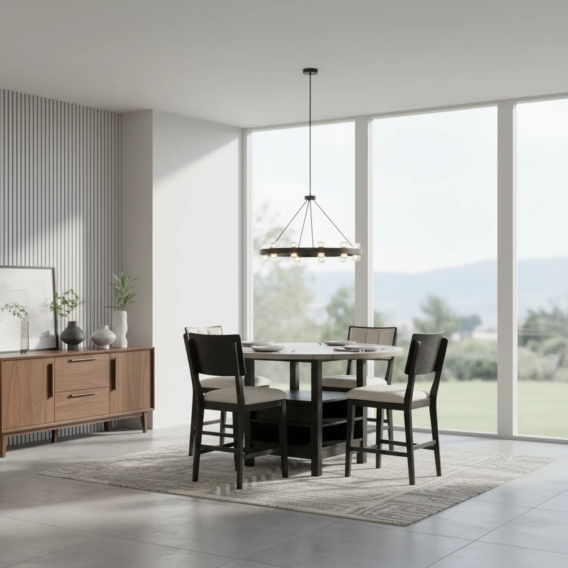 Cline Two-Tone Gray Counter Height 5 Piece Dining Set-9