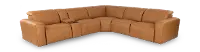 Airy Antelope Brown 6-Piece Power Reclining Sectional