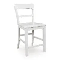 Turris White Counter Height Stool