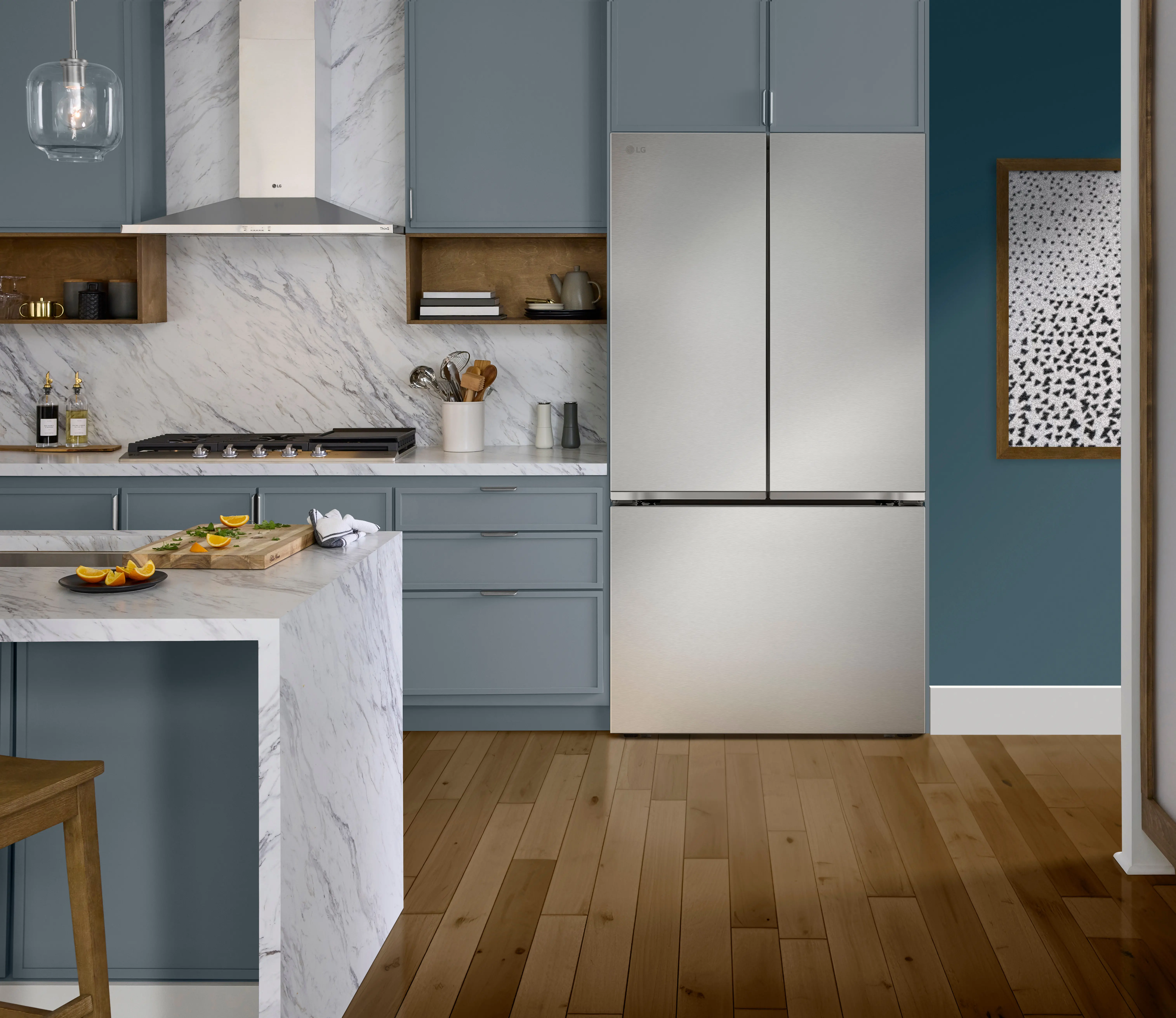 LF25Z6211S LG 25 Cu Ft Zero Clearance French Door Refrigerator - Counter Depth Stainless Steel-2