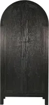 Cresthill Black Storage Cabinet