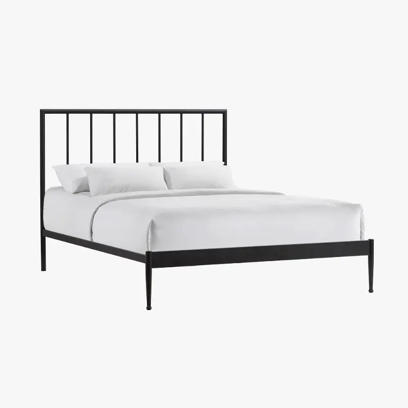 Modern Black Metal Queen Bed