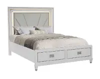 Gallia White Queen Storage Bed