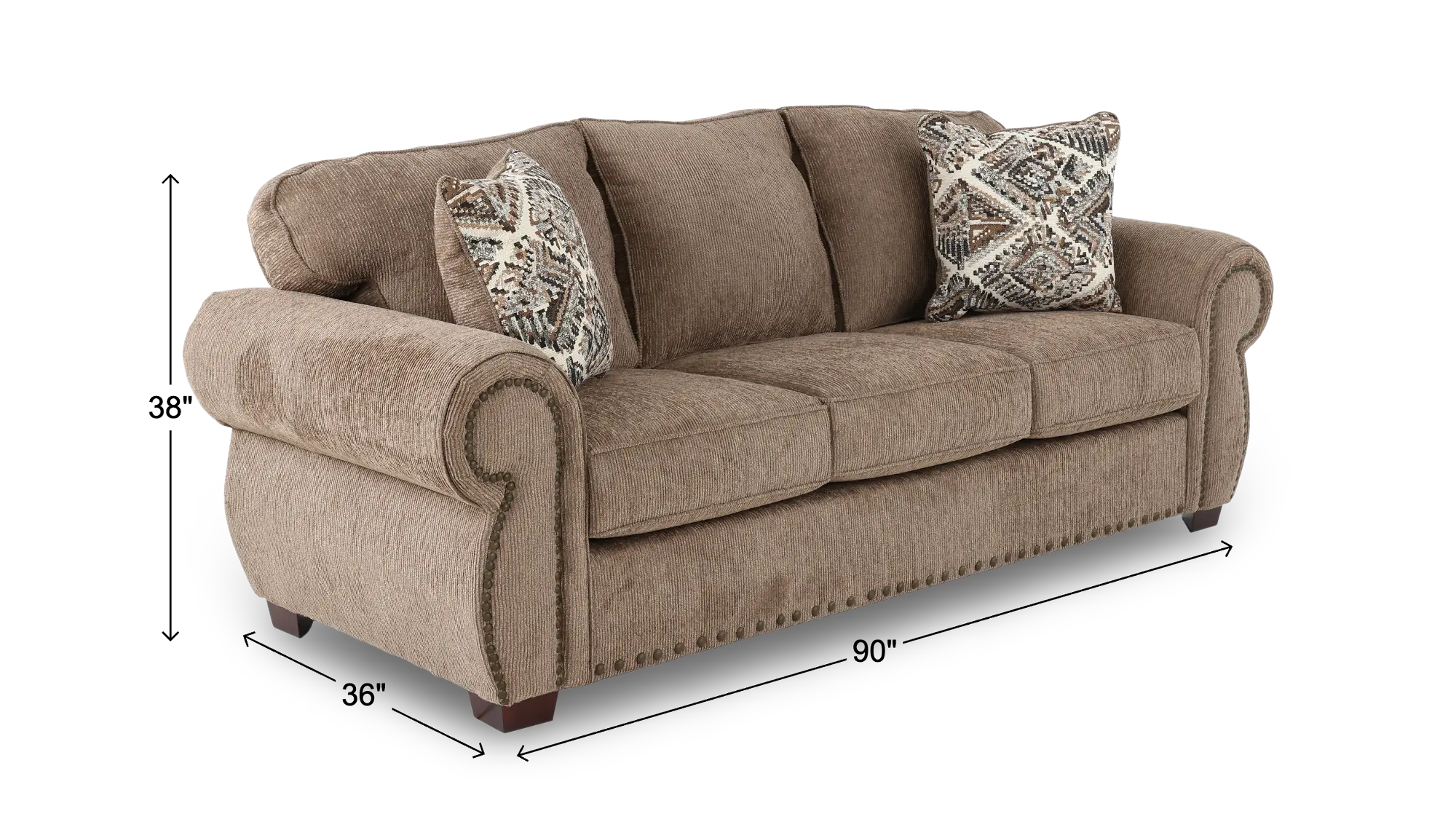 Southport Sherry Bark Brown Sofa | RC Willey