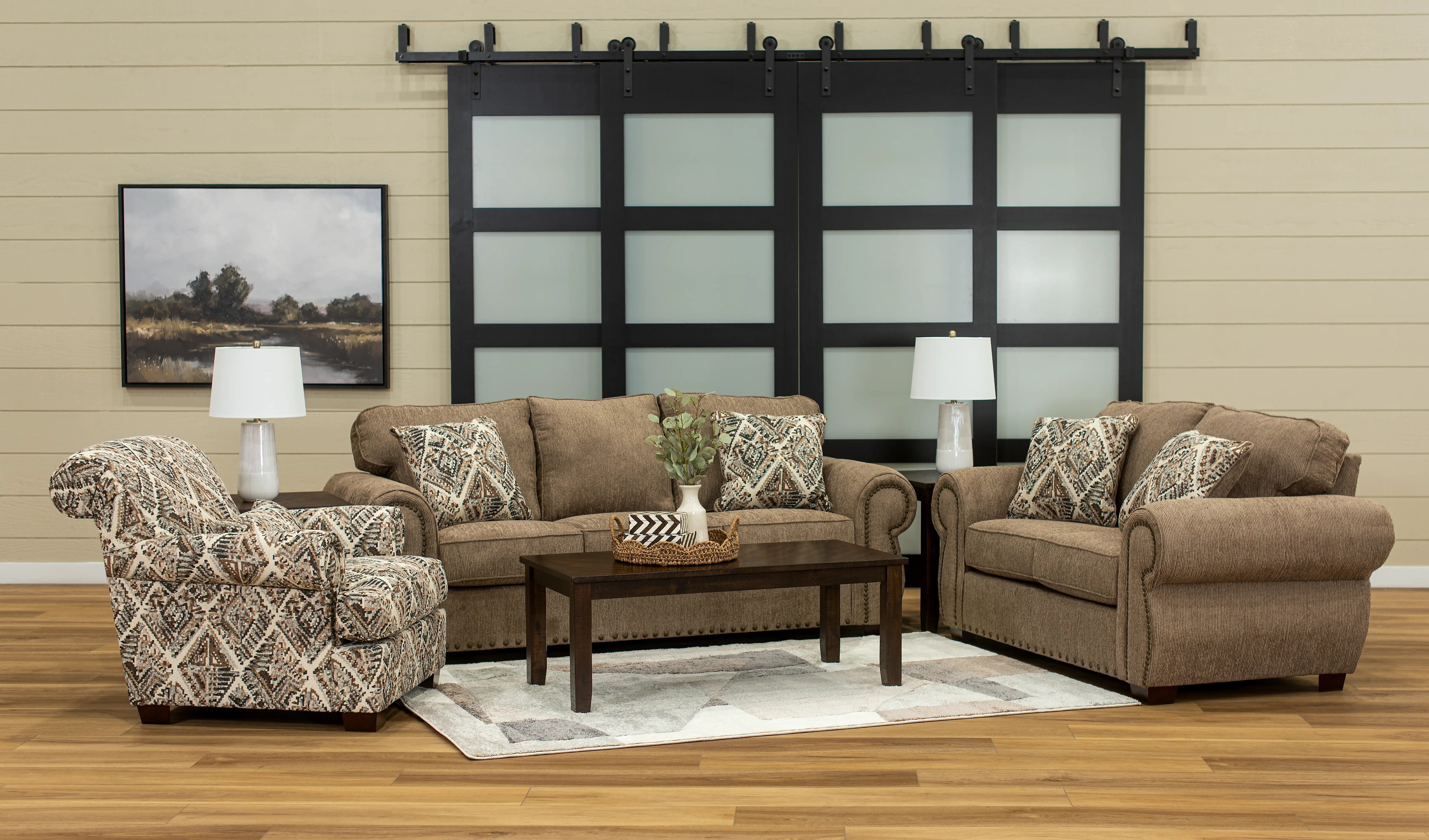 SOULOV/SHRYBRK Southport Sherry Bark Brown Loveseat-2