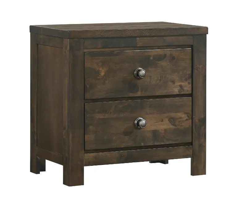 Bayview Rustic Brown Nightstand
