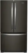 WRFC2036RV Whirlpool 20 Cu Ft French Door Refrigerator - Counter Depth Black Stainless Steel