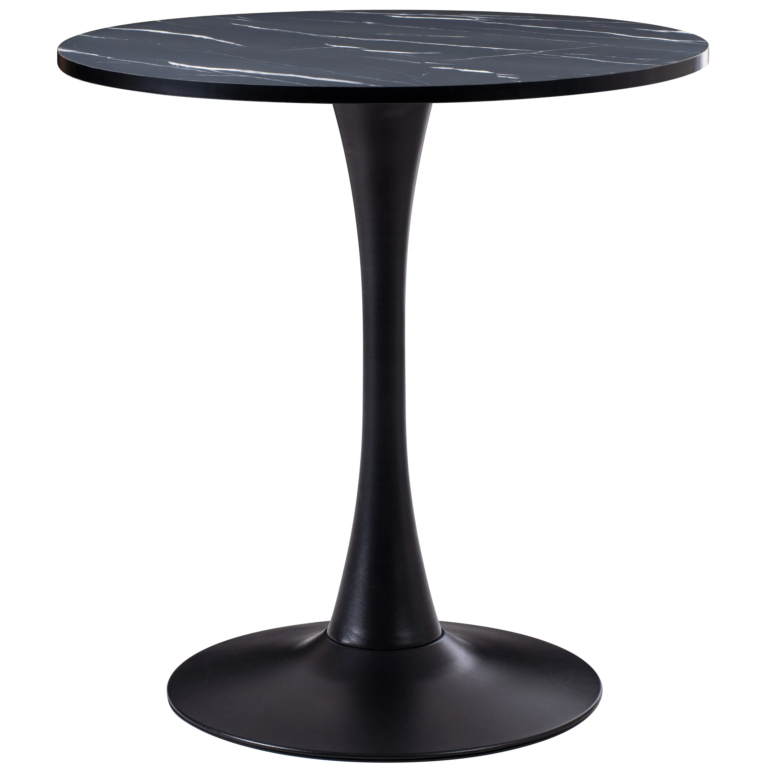 Ivo Black Marble 28  Round Bistro Table-1
