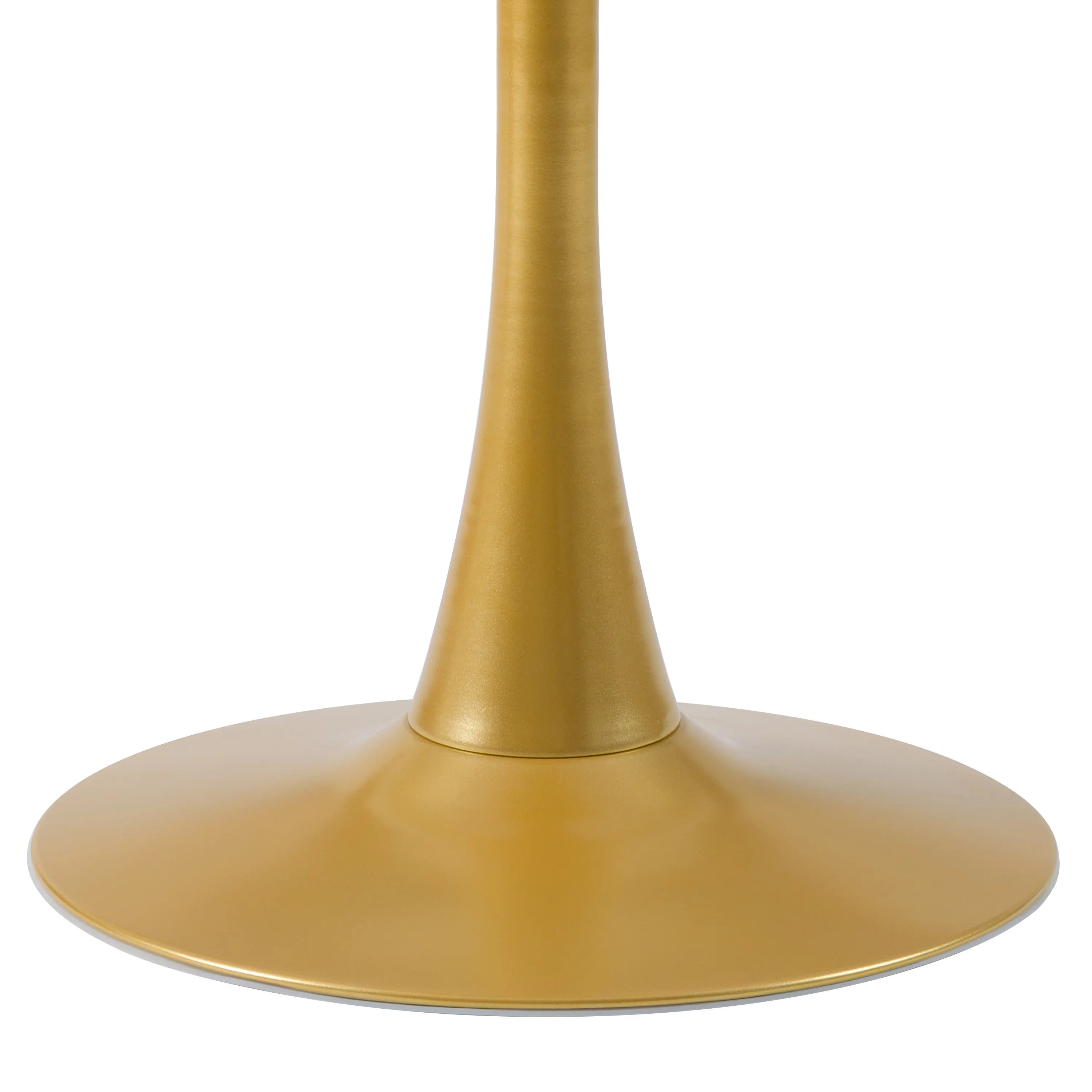 Ivo White Marble 28  Round Bistro Table with Gold Base-4
