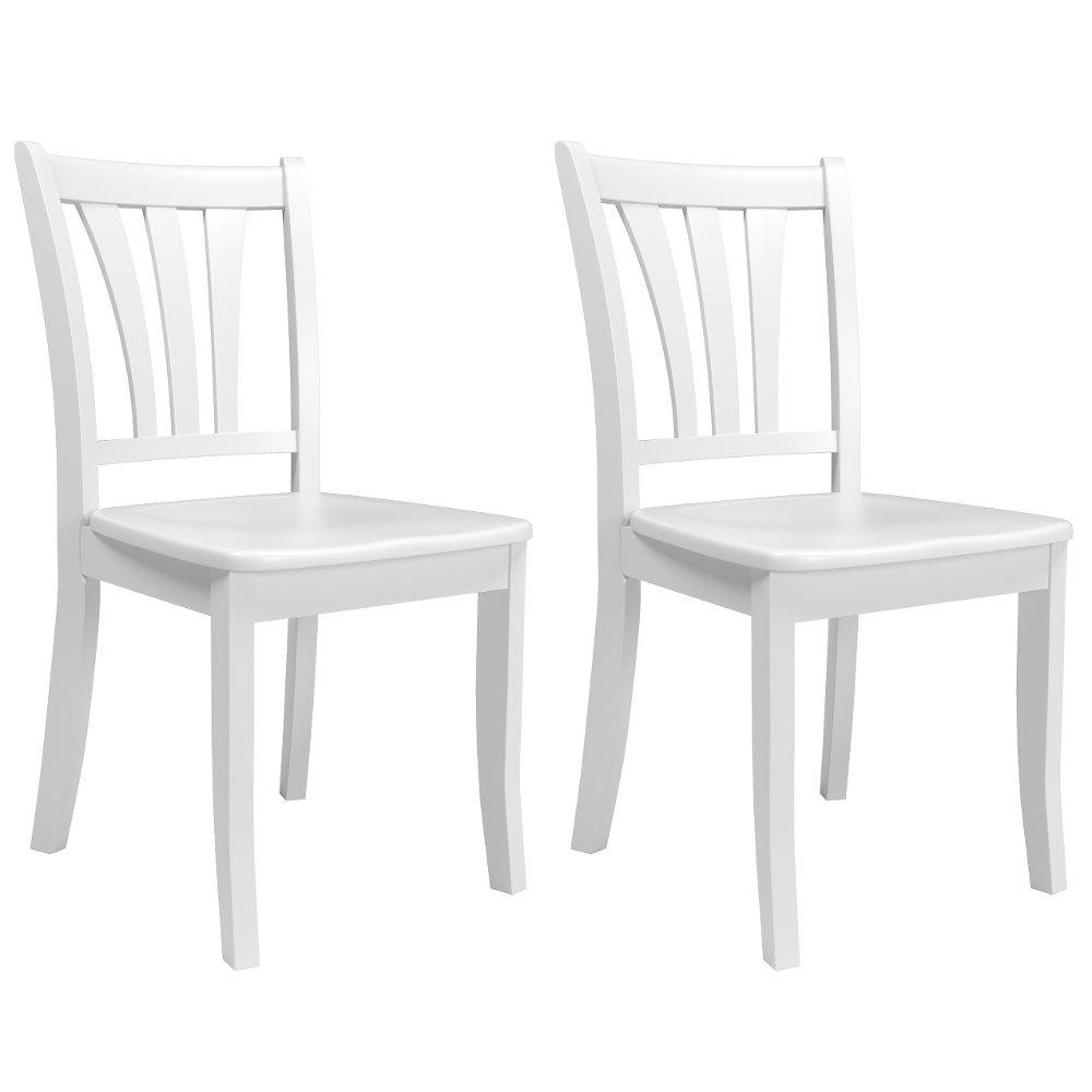Dillon White Wood Dining Chairs Set of 2
