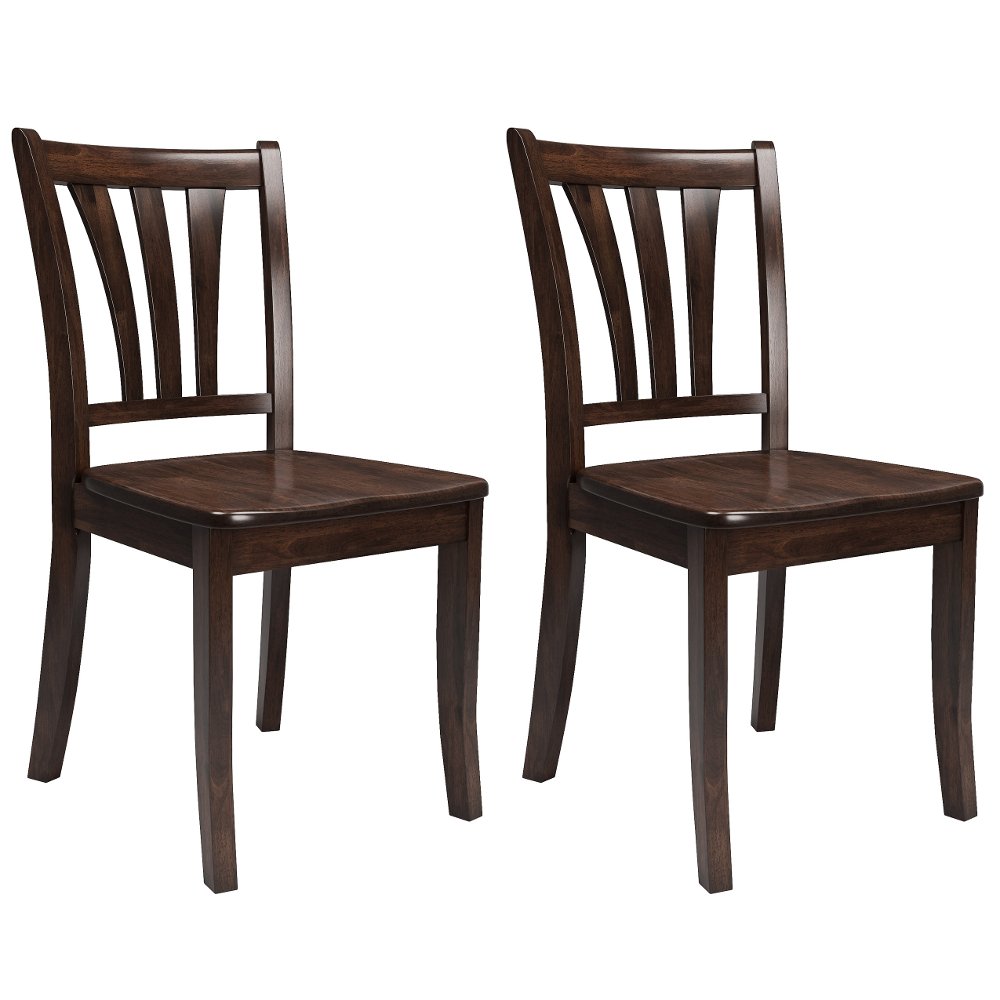 Dillon Dark Brown Wood Dining Chairs Set of 2