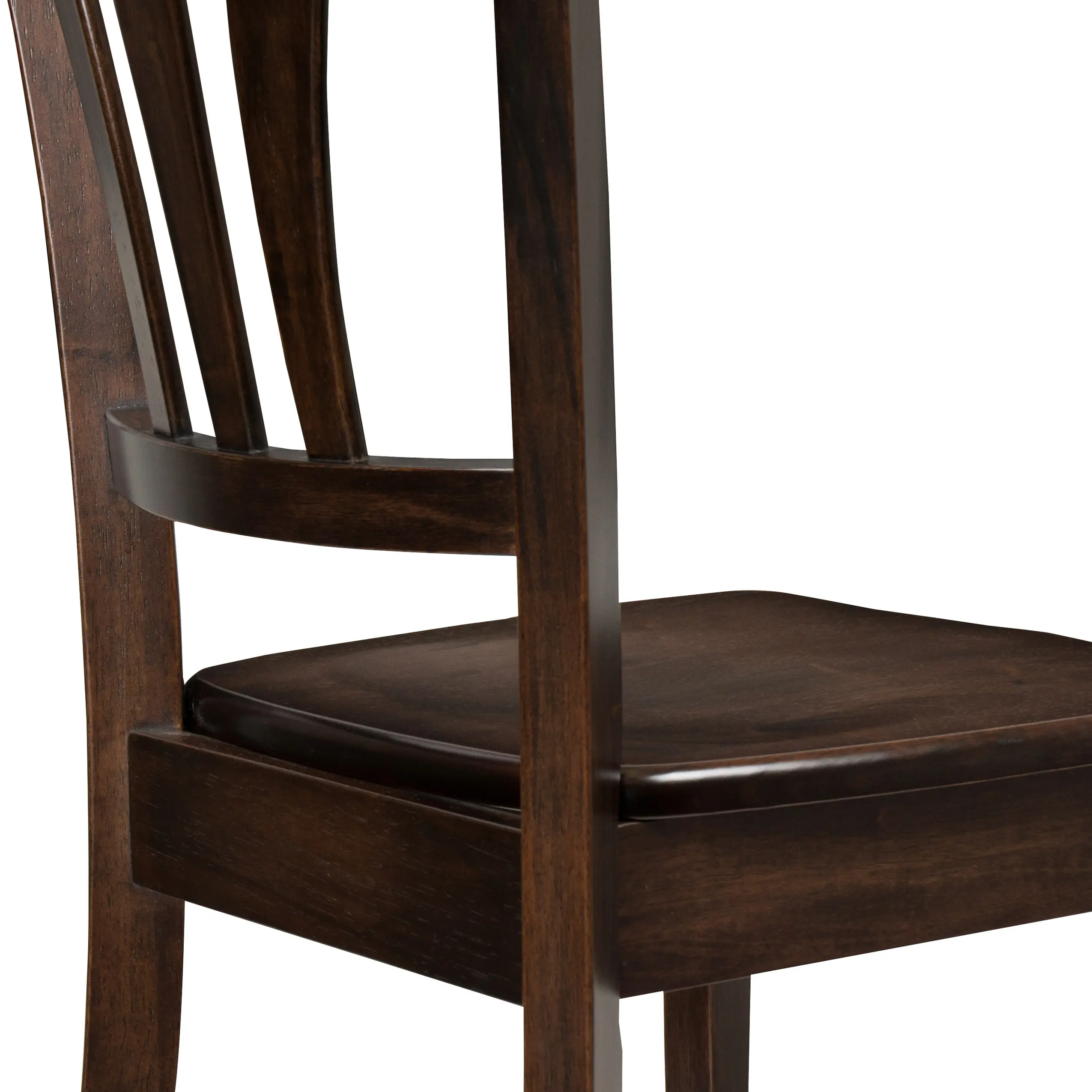 Dillon Dark Brown Wood Dining Chairs, Set of 2-9