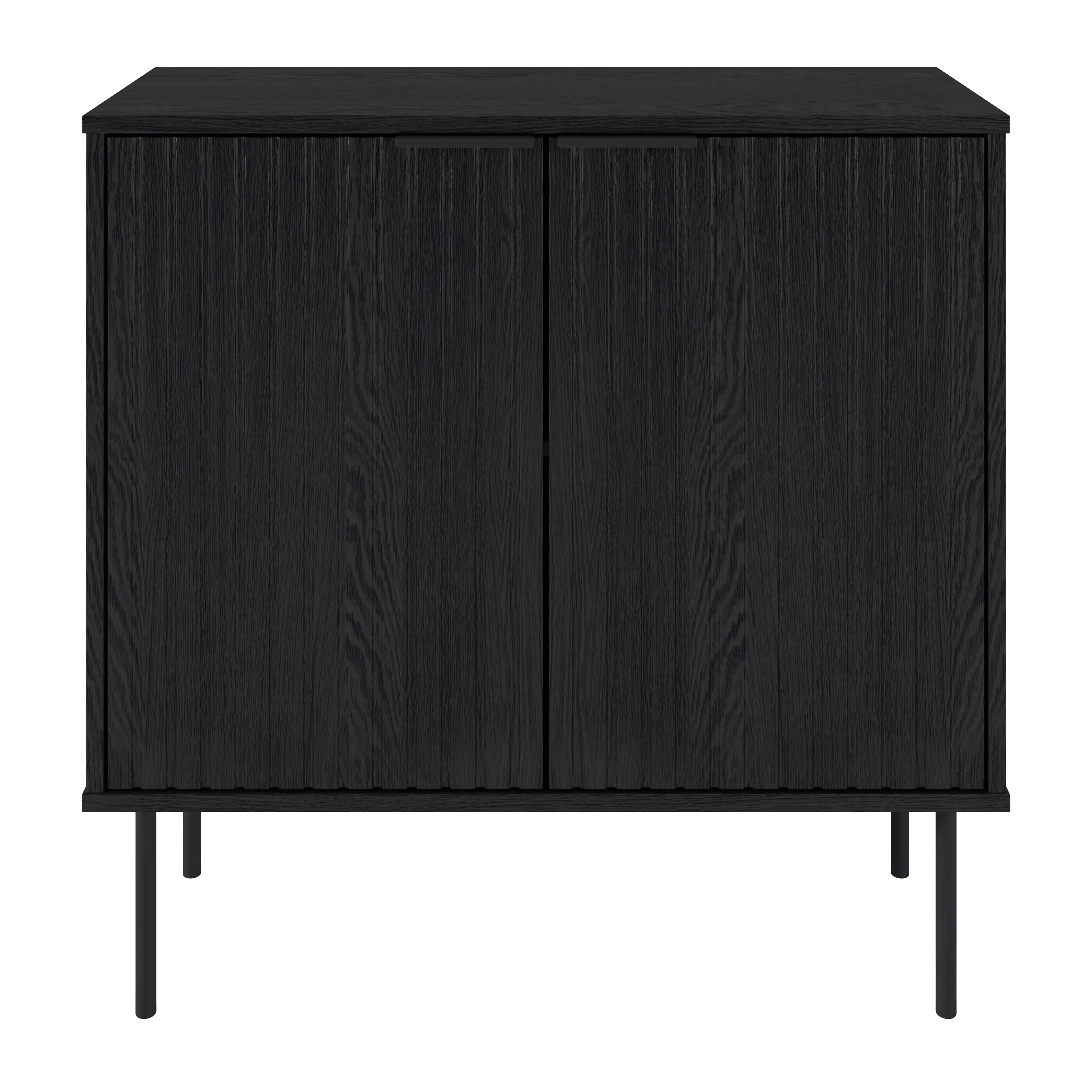 Lysander Black Fluted Bar Cabinet-4