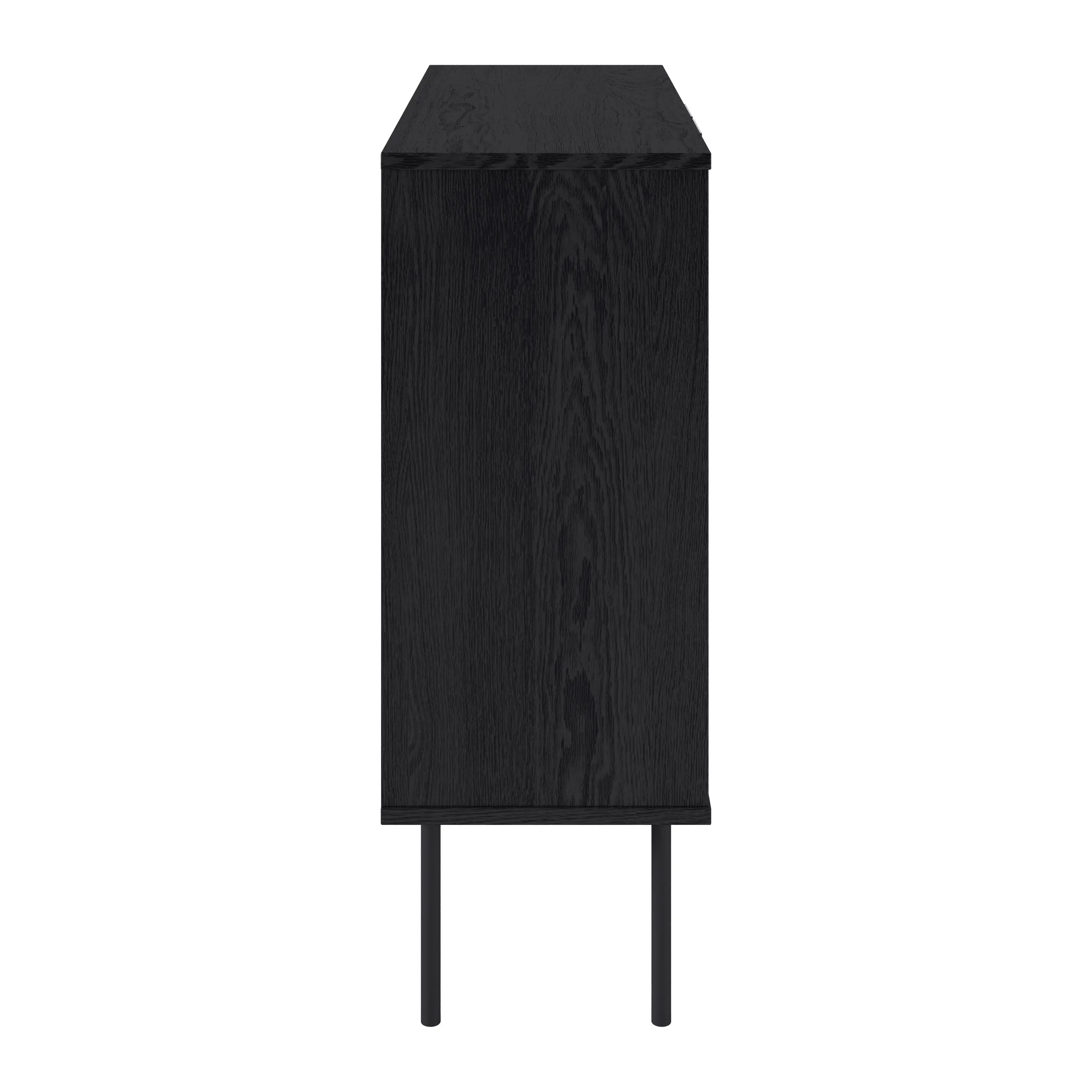 Lysander Black Fluted Bar Cabinet-6