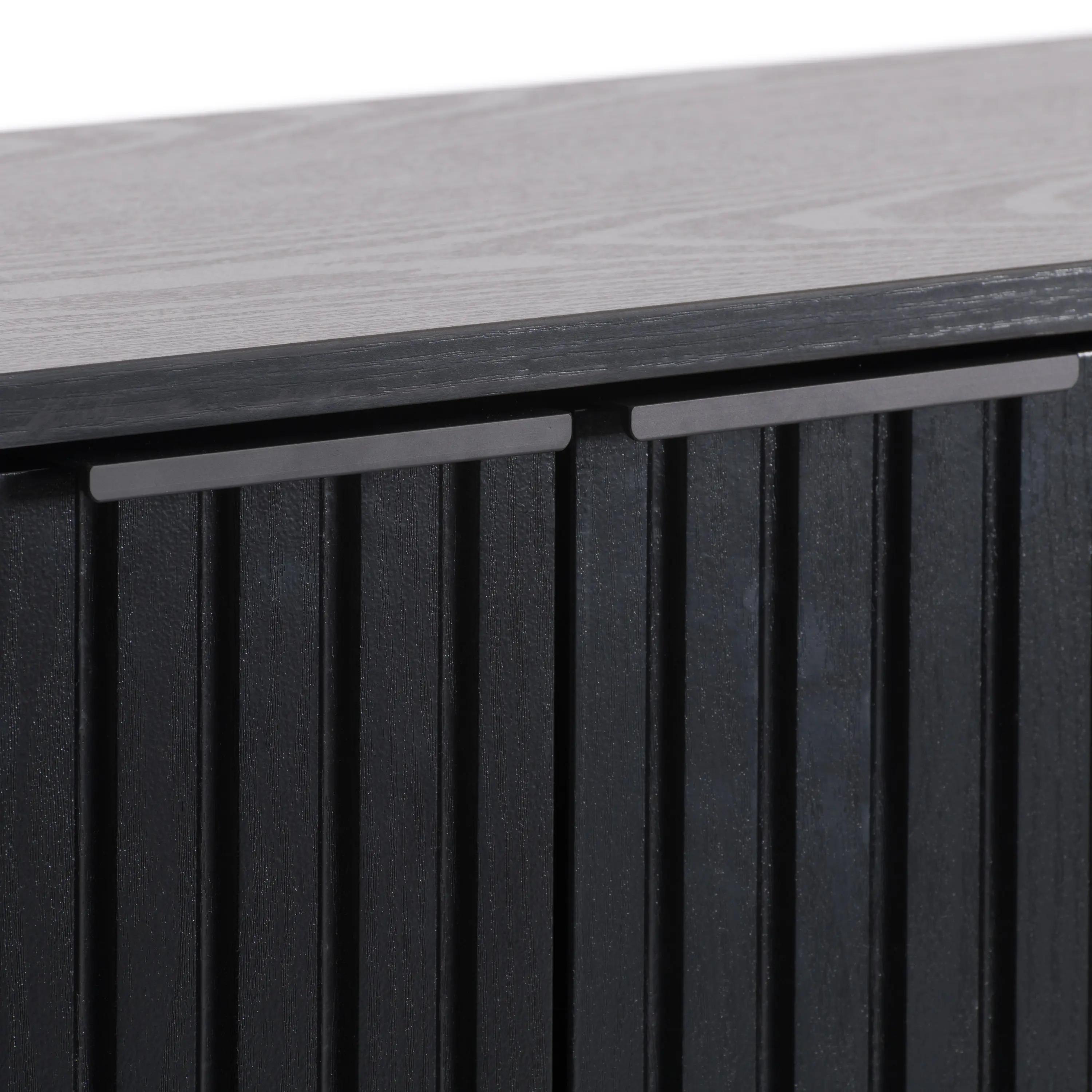 Lysander Black Fluted Bar Cabinet-7