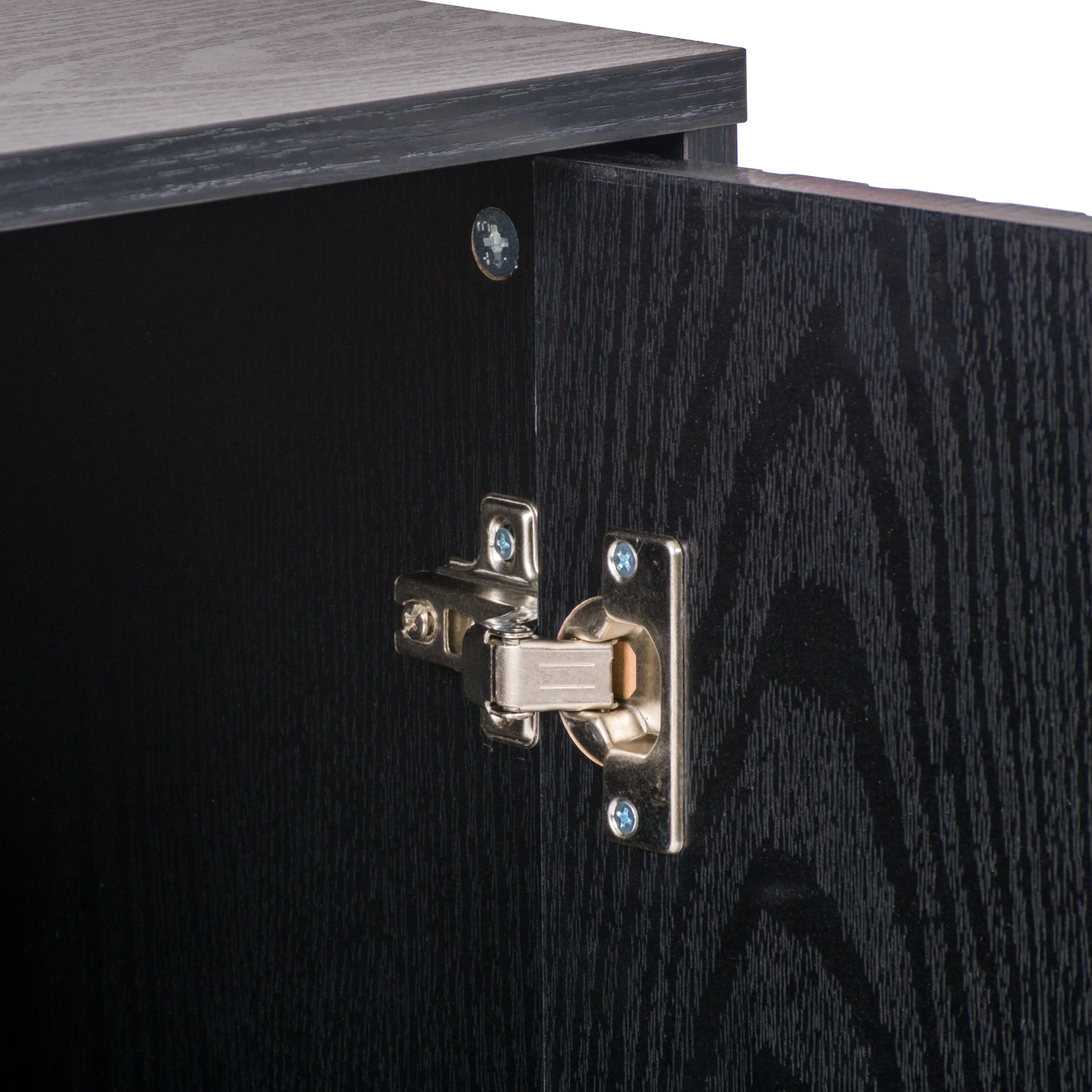 Lysander Black Fluted Bar Cabinet-8