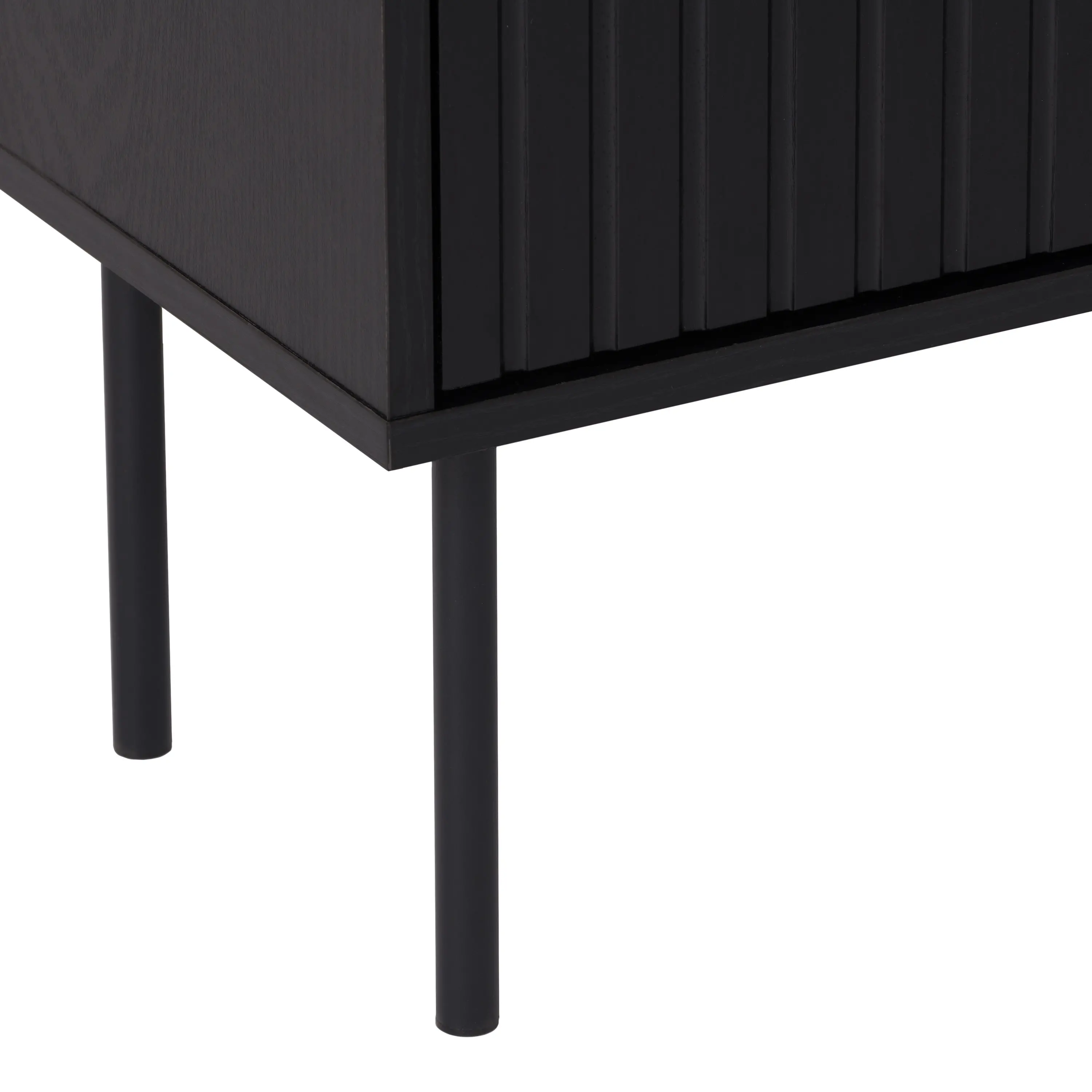 Lysander Black Fluted Bar Cabinet-9