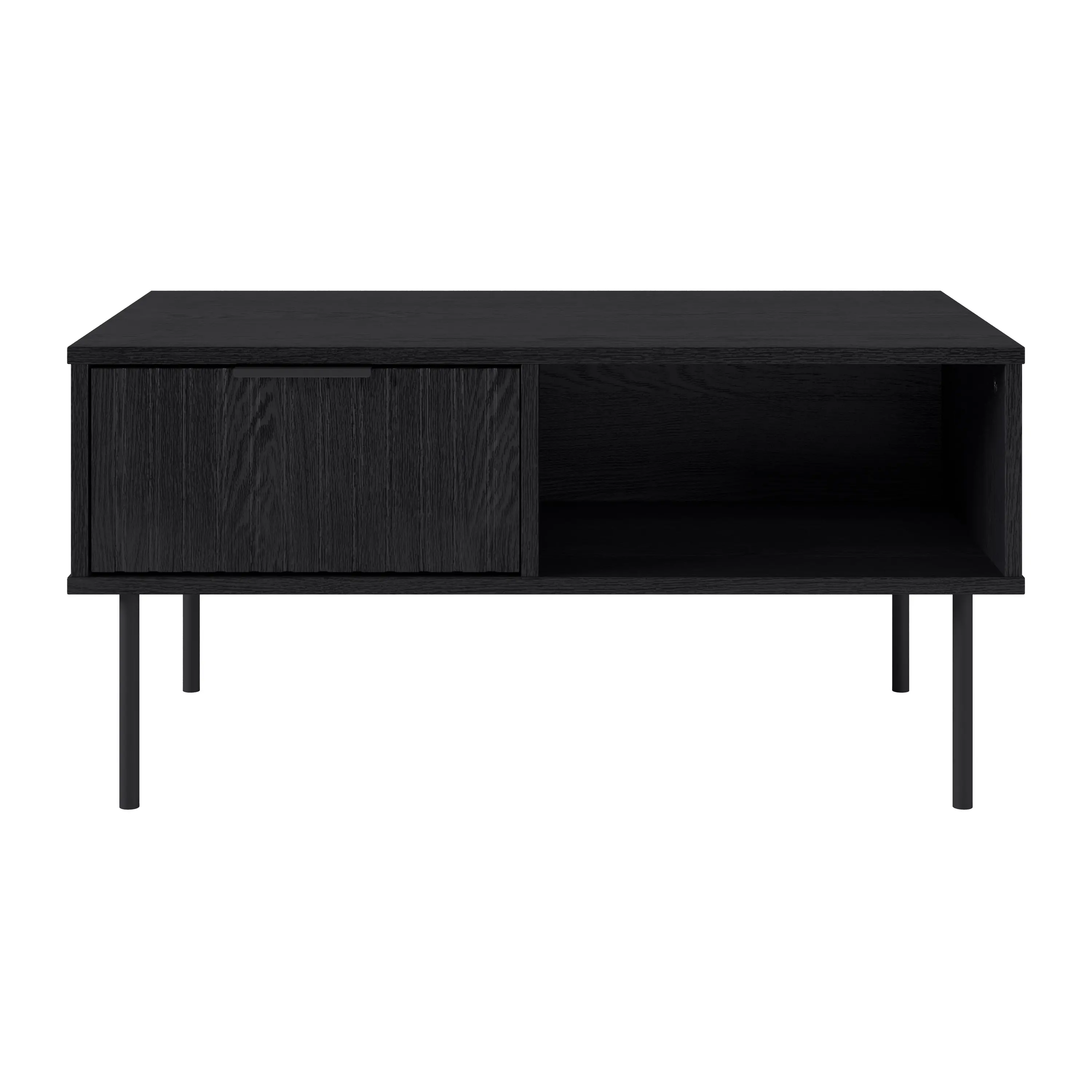Lysander Black Fluted Coffee Table-1