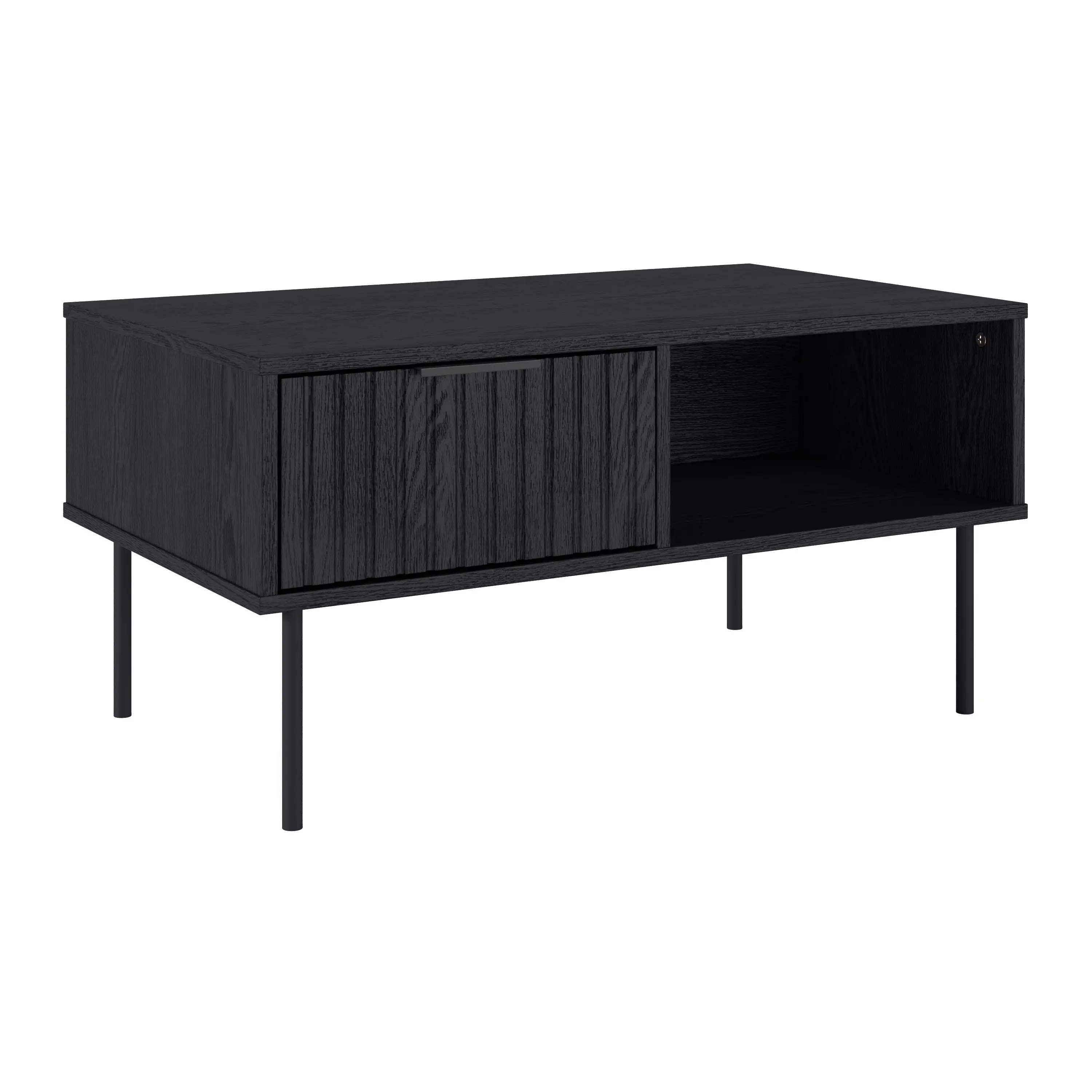 Lysander Black Fluted Coffee Table-3