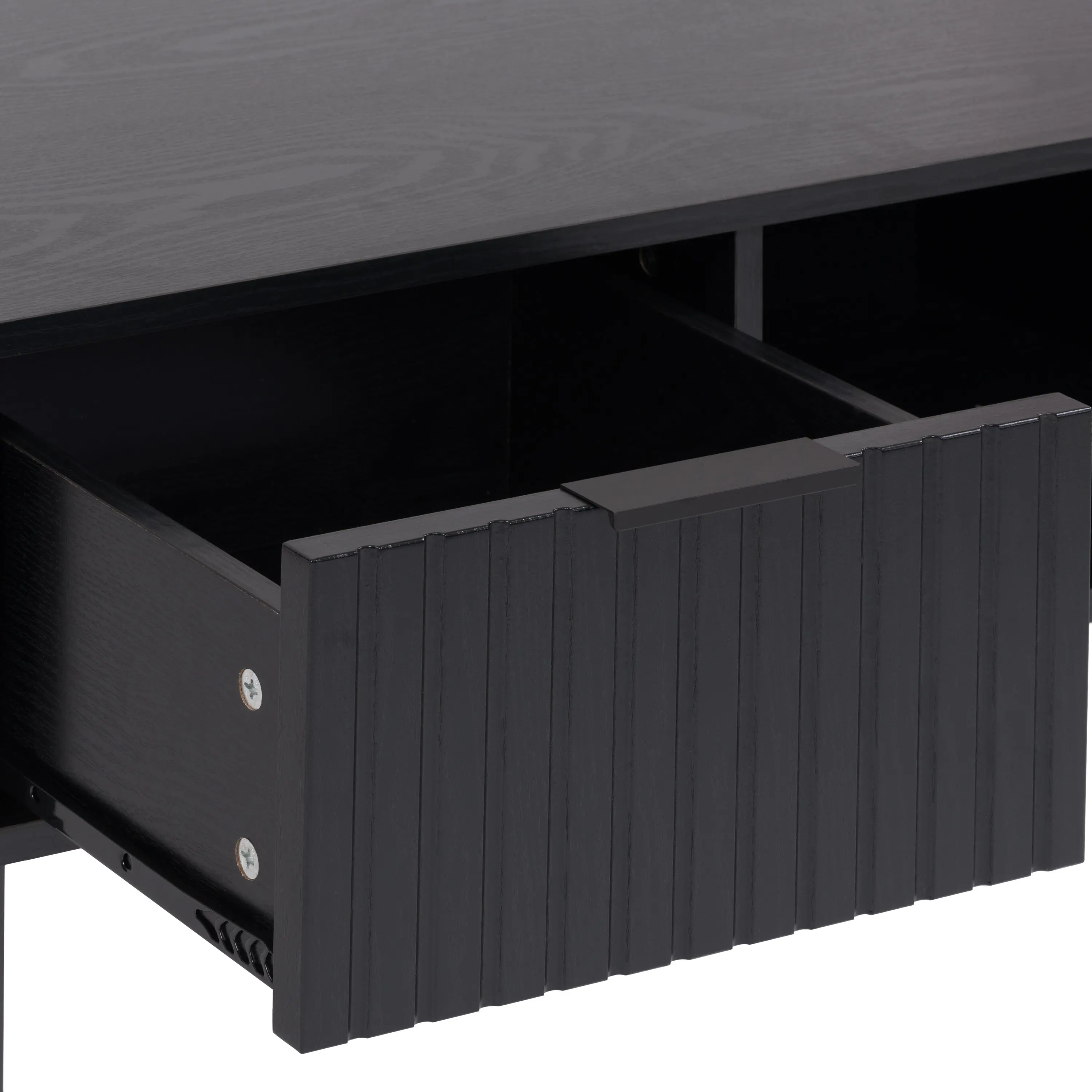 Lysander Black Fluted Coffee Table-7