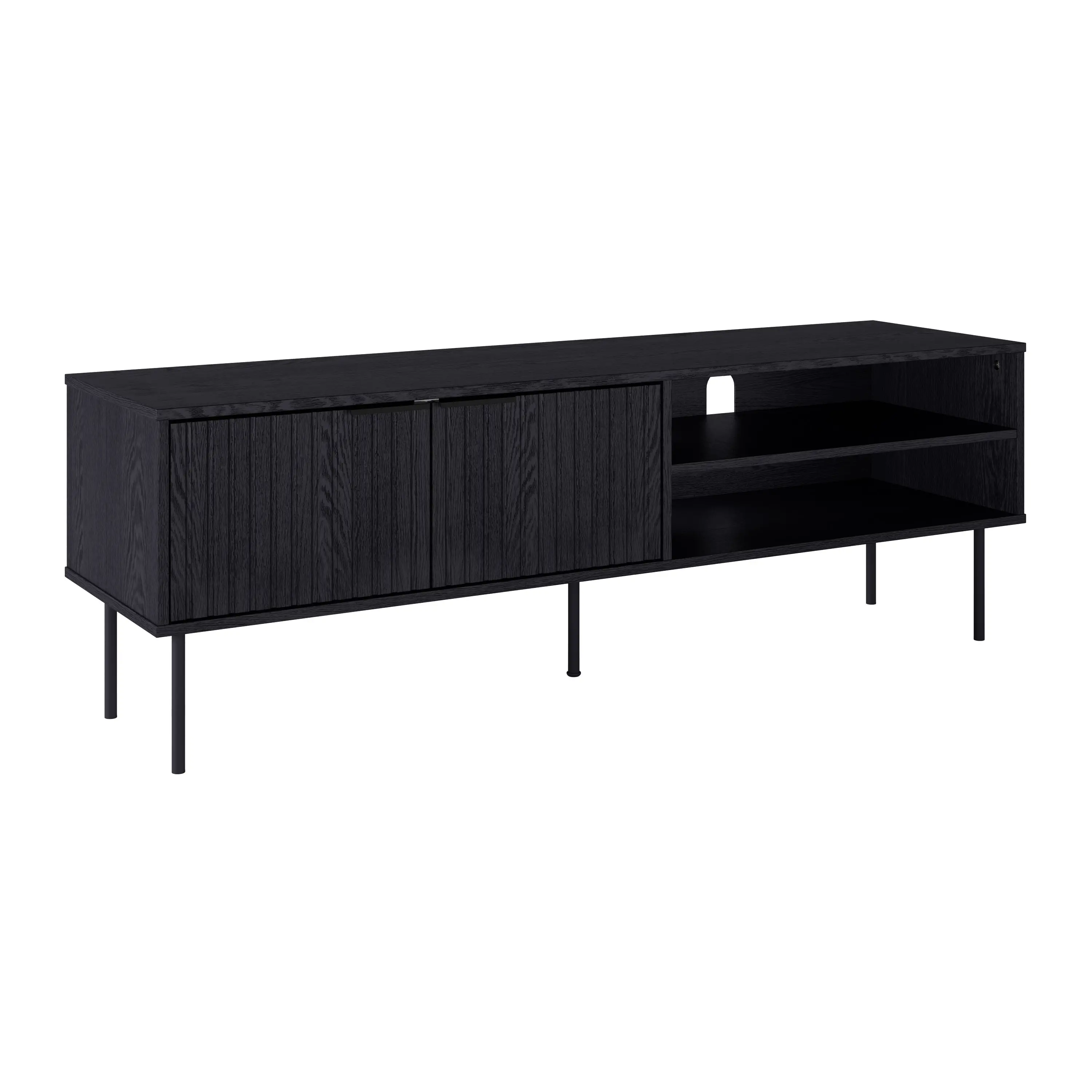 Lysander Black Fluted TV Stand-1