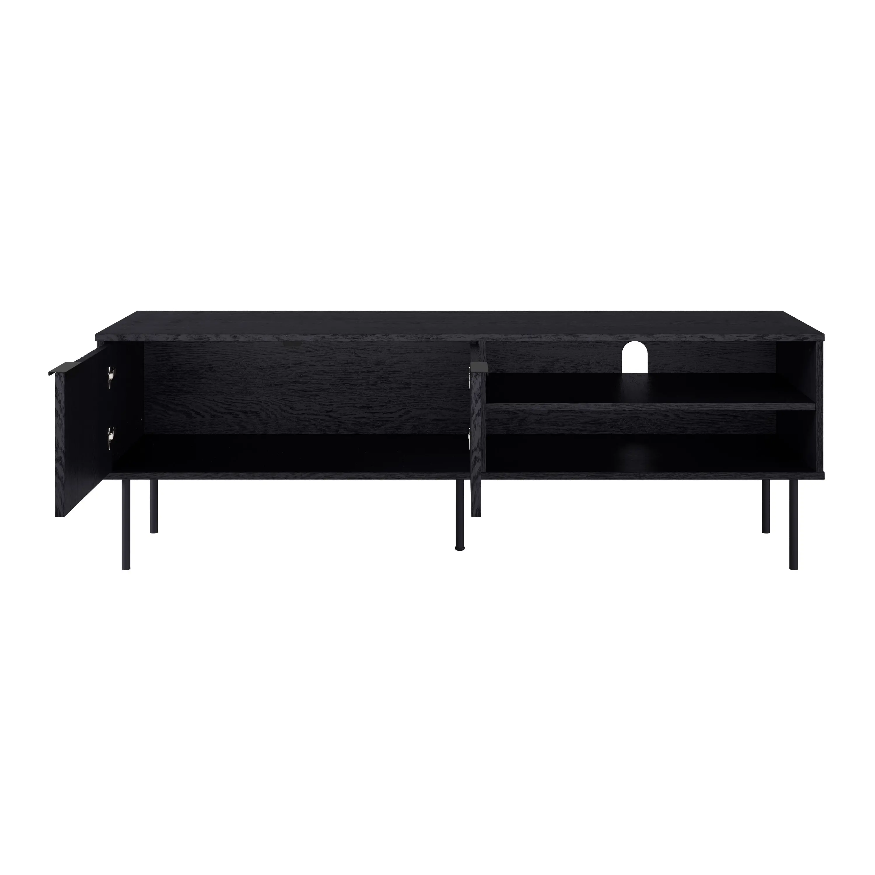 Lysander Black Fluted TV Stand-4