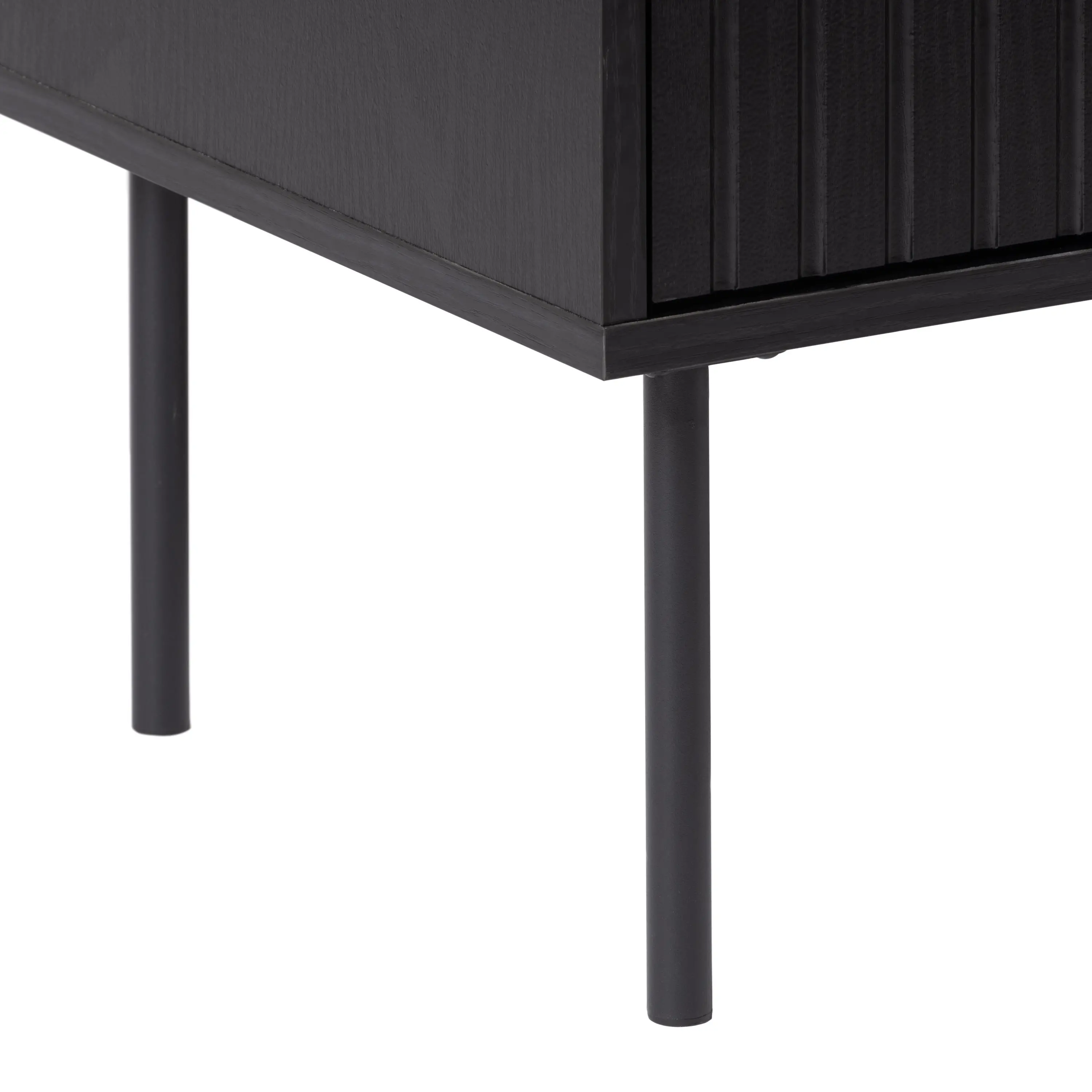 Lysander Black Fluted TV Stand-9