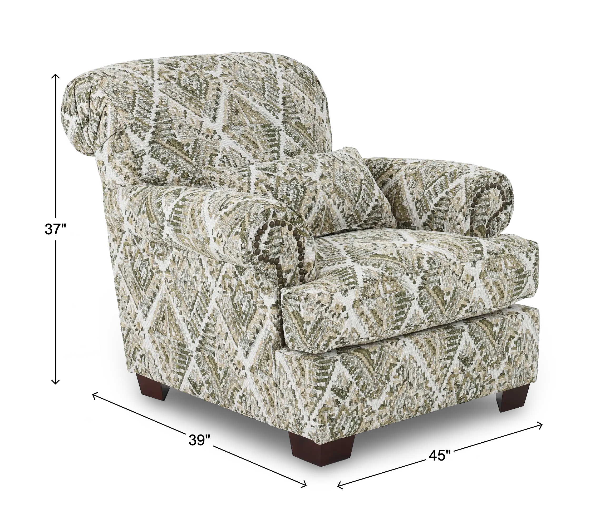 BRKCHA/TRTN LEAF Southport Breakers Gray Accent Chair-3