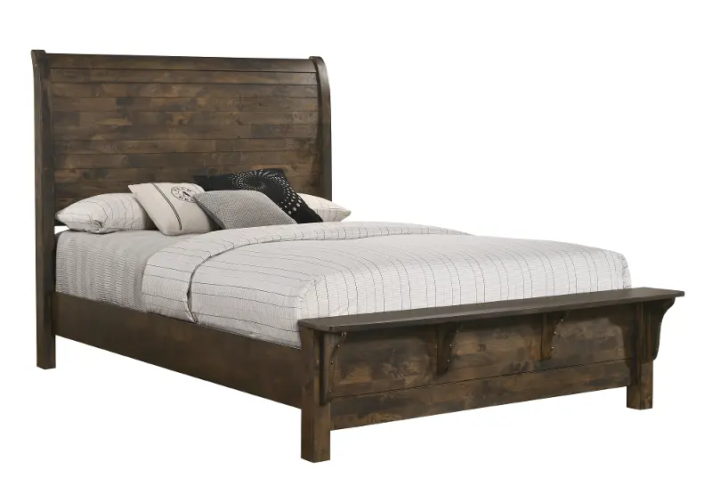 Bayview Rustic Brown King Bed