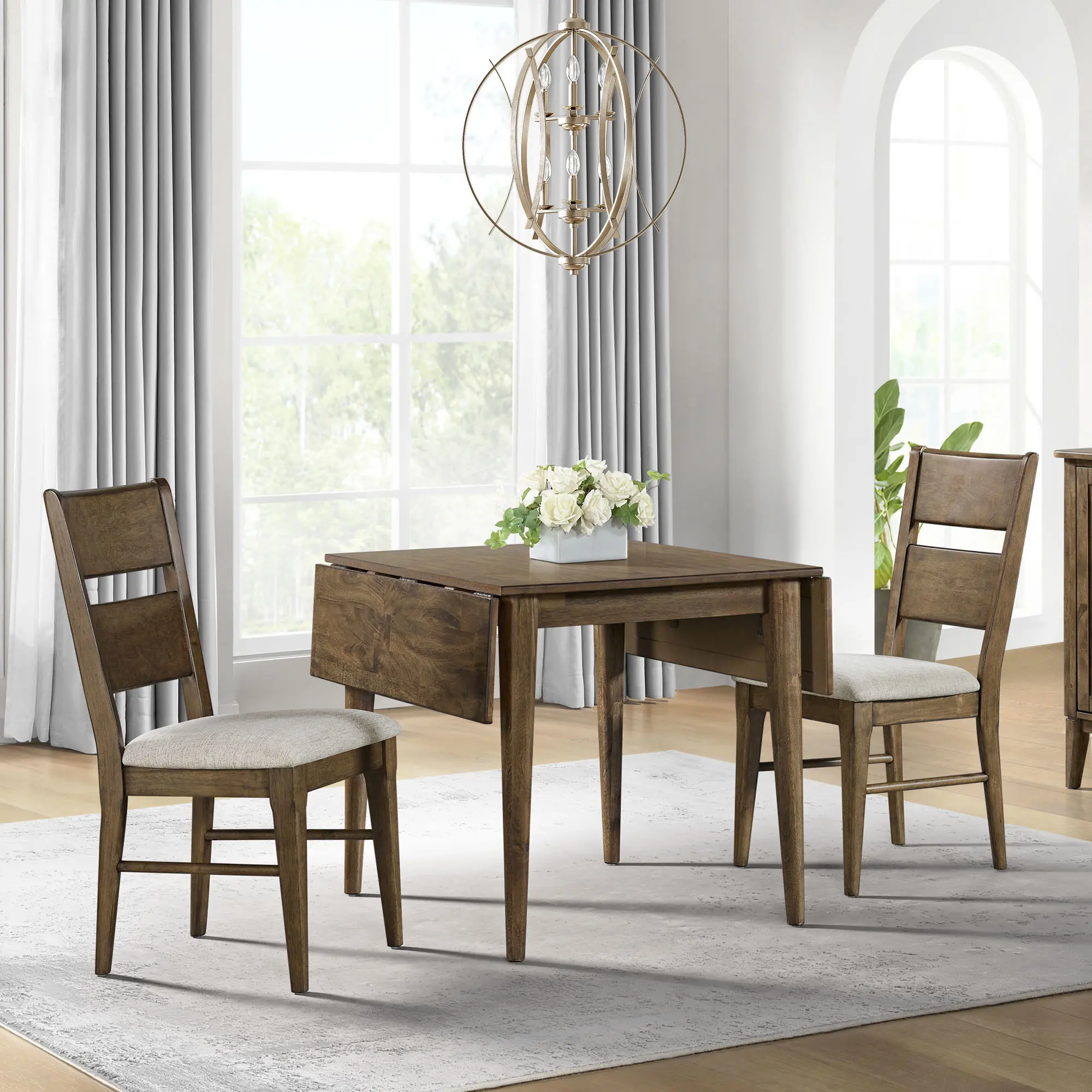 Koloa Honey Brown Drop-Leaf Dining Table-6