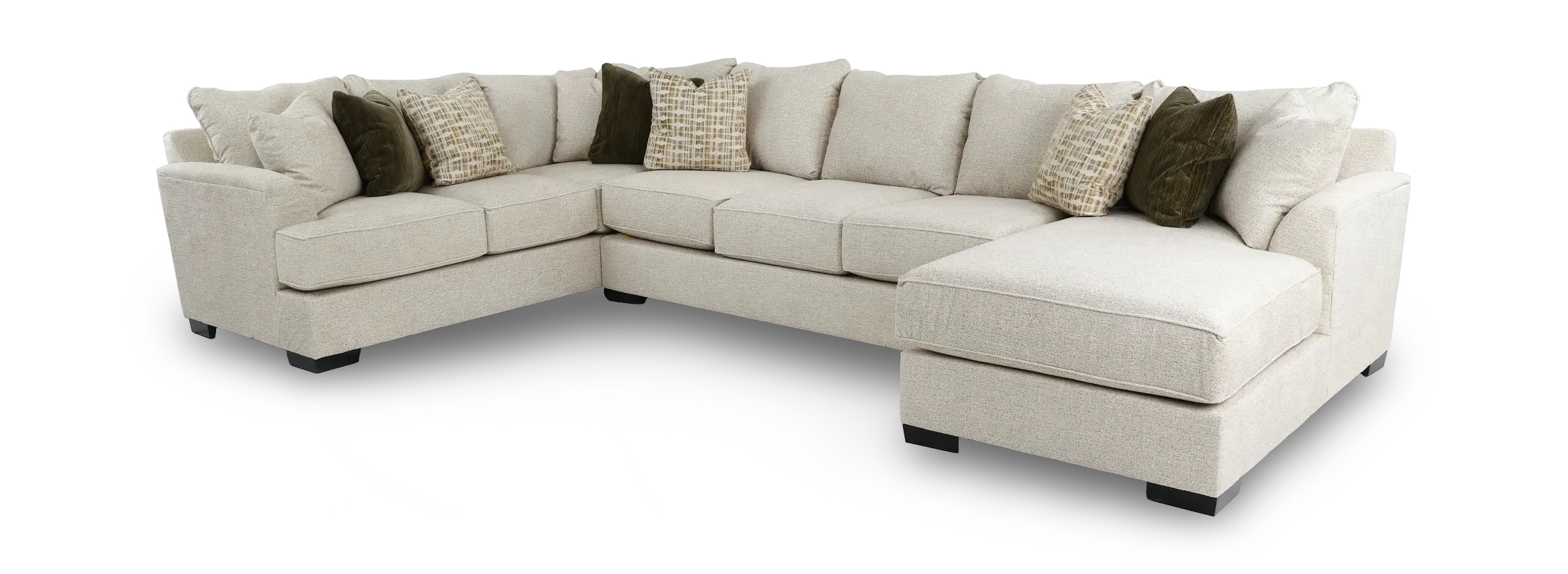 3PC/TRANQUILITY/OPT.2 Tranquility Sand Beige 3-Piece Sectional with Chaise-1