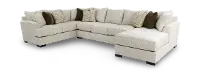 3PC/TRANQUILITY/OPT.2 Tranquility Sand Beige 3-Piece Sectional with Chaise