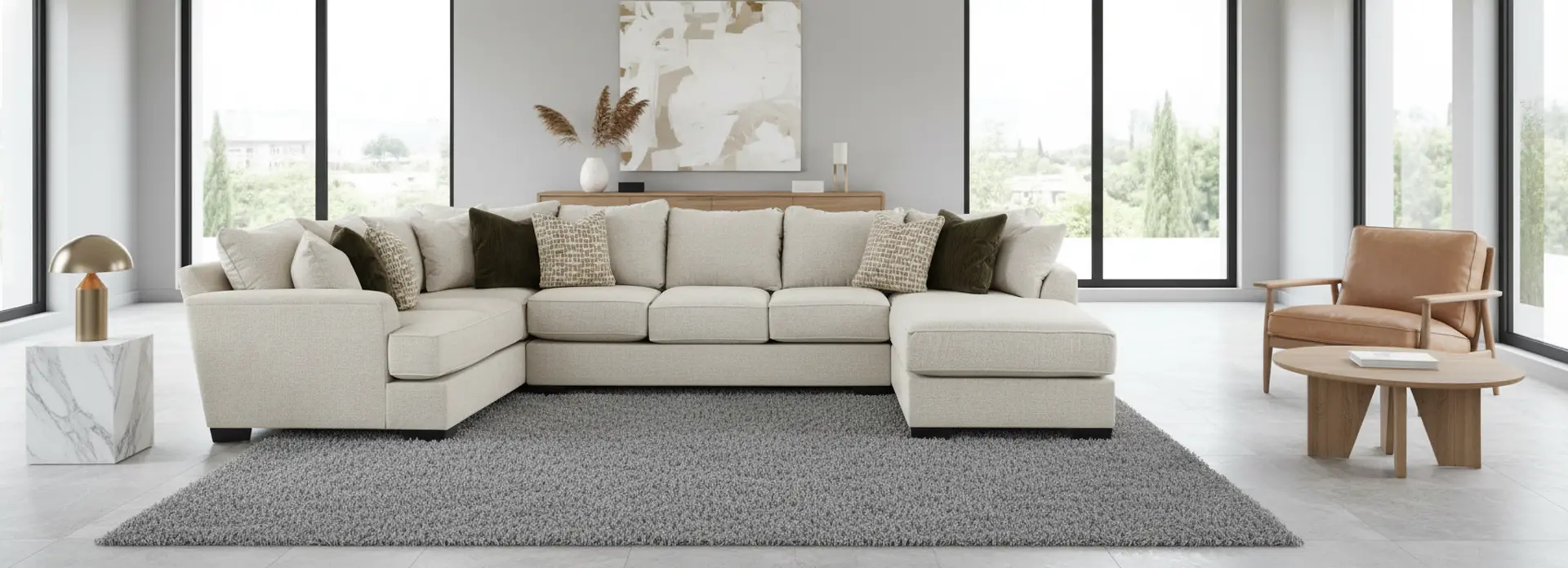 3PC/TRANQUILITY/OPT.2 Tranquility Sand Beige 3-Piece Sectional with Chaise-4