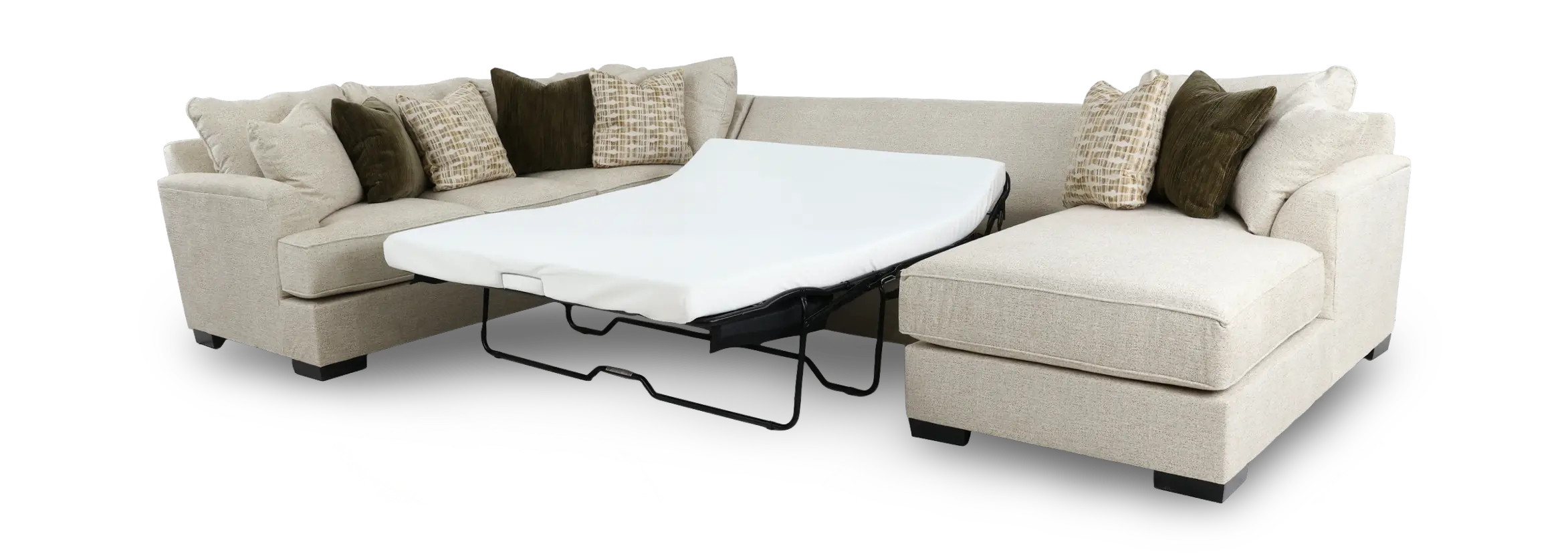 3PC/TRANQUILITY/OPT.6 Tranquility Sand 3 Piece Sectional with Sofa Bed-4