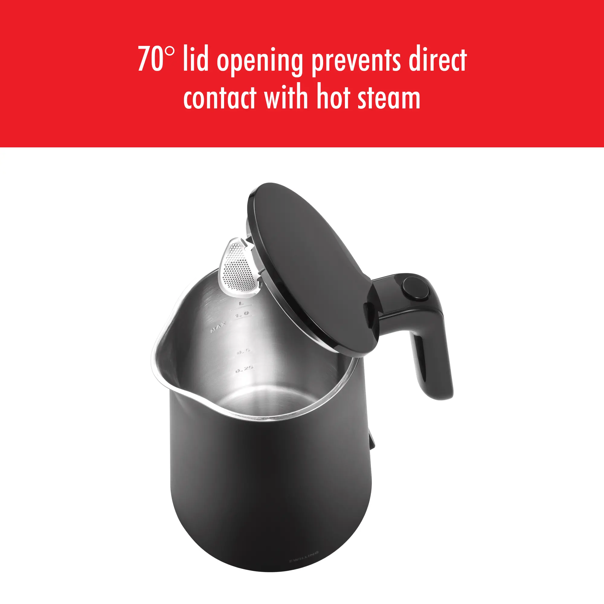 ZWILLING Enfinigy Black Cool Touch 1-Liter Electric Tea Kettle-7