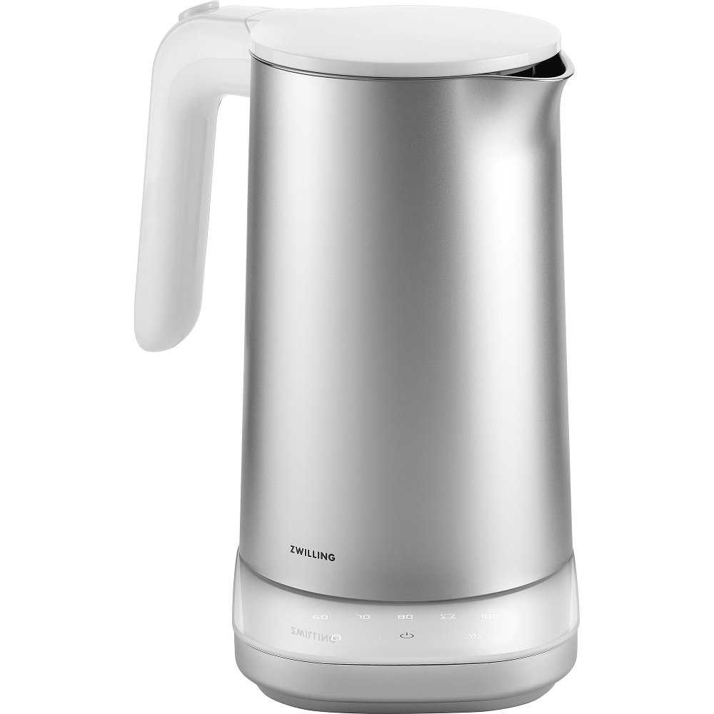 ZWILLING Enfinigy Silver Cool Touch 1 Quart Cordless Electric Kettle Pro