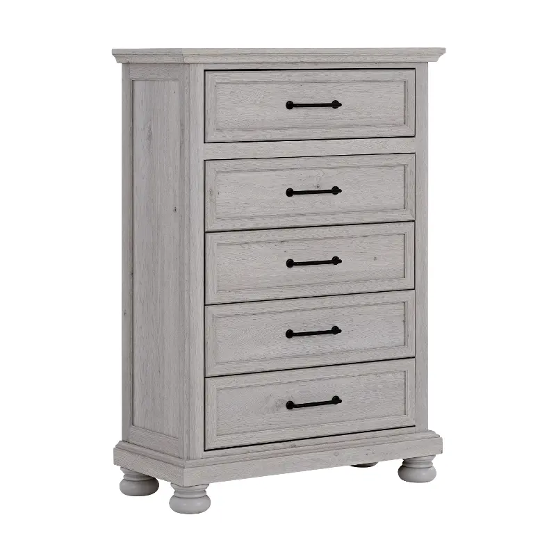 Woodcreek Light Gray Chest of Drawers