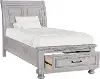 Woodcreek Light Gray Twin Storage Bed