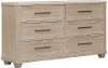 Dawson Butternut Light Brown 6-Drawer Dresser