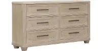 Dawson Butternut Light Brown 6-Drawer Dresser