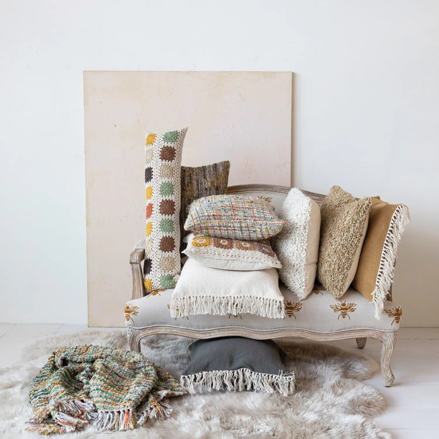 DF9212 Melange New Zealand Wool Pillow-2
