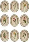 DG0700-A/9-IND Assorted Wood Framed Flower Wall Decor