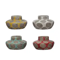 DF6497-A/4-IND Assorted Terra-Cotta Tapered Tealight