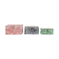 DF5895/SML Small Hand-Woven Palm Leaf Boxes
