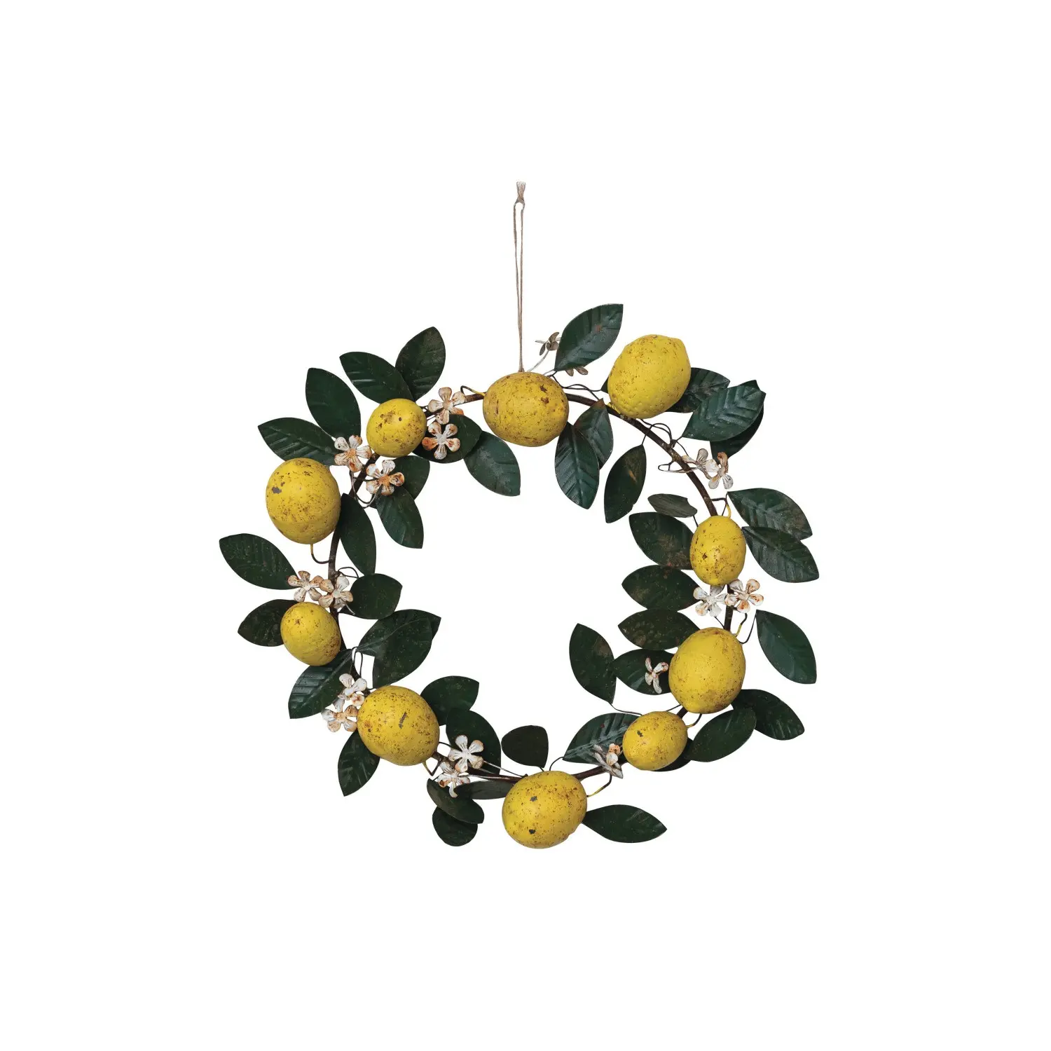 DF9544 Hand-Painted Lemon Vintage Wreath-1