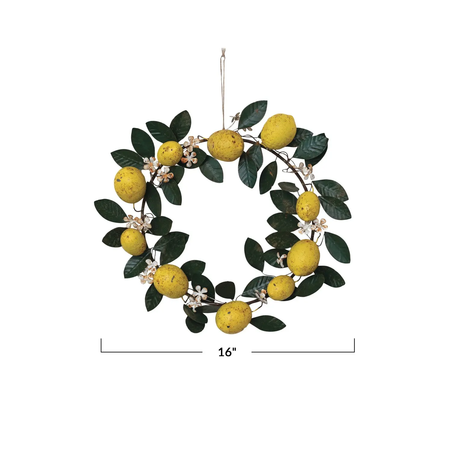DF9544 Hand-Painted Lemon Vintage Wreath-3