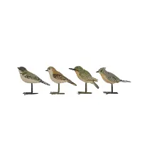 DE7663-A/4-IND Assorted Metal Birds