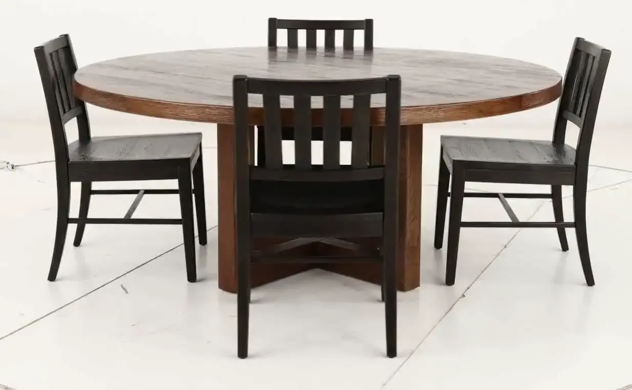 5PC:6820-BENNETT Bennett Dark Brown 5-Piece Round Dining Set-11