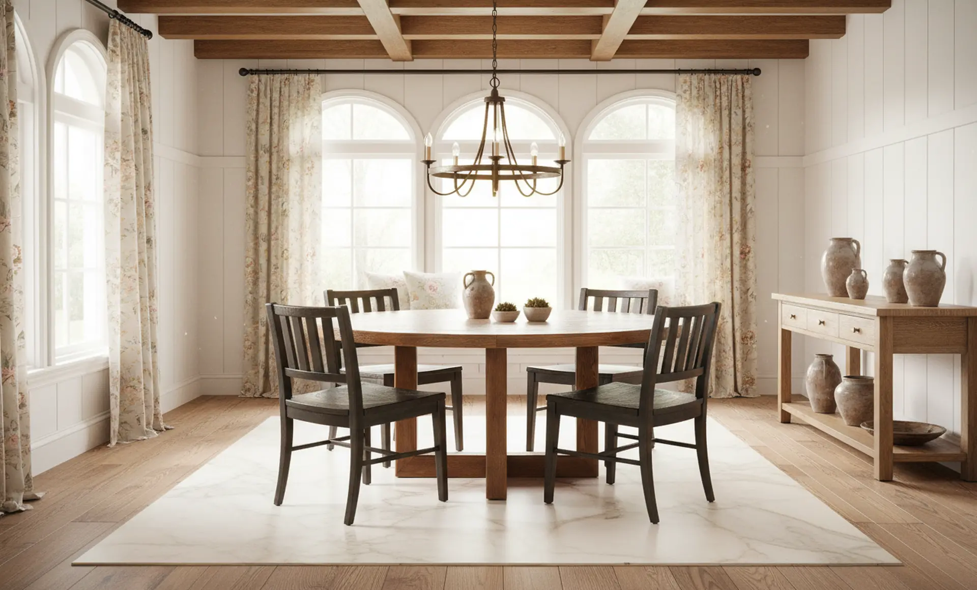 5PC:6820-BENNETT Bennett Dark Brown 5-Piece Round Dining Set-13